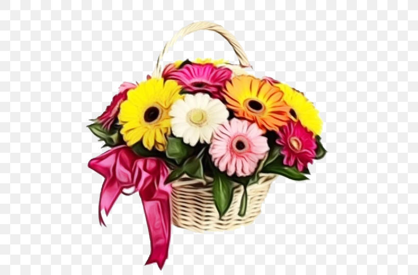 Flower Bouquet Gerbera Cut Flowers Flowerpot, PNG, 550x540px, Watercolor, Bouquet, Cut Flowers, Floristry, Flower Download Free