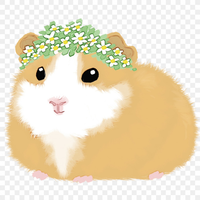 Hamster, PNG, 1280x1280px, Watercolor, Cat, Computer Mouse, Hamster, Paint Download Free