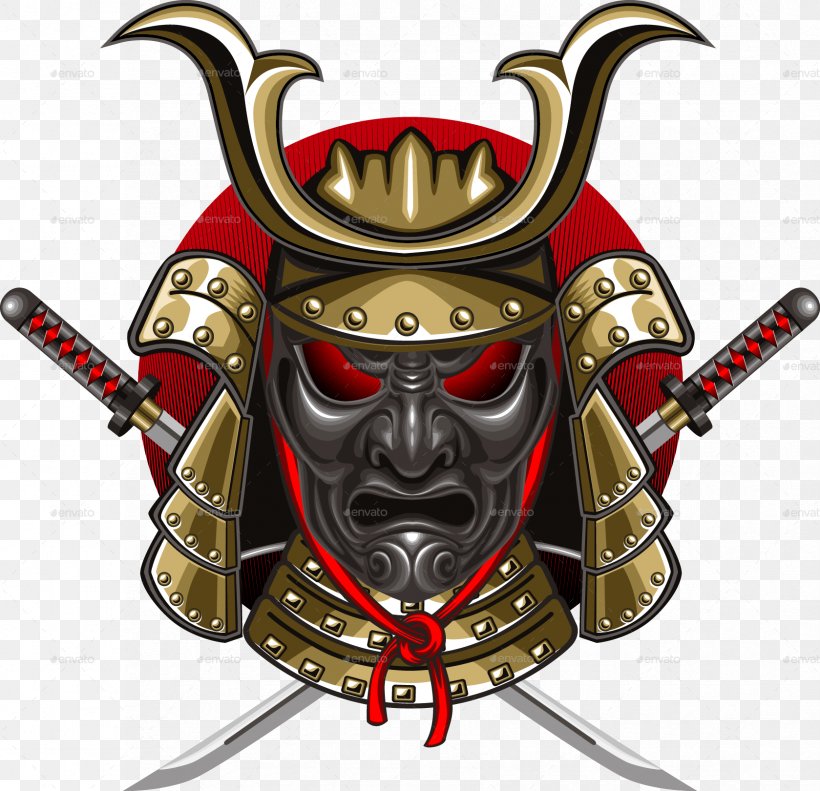 T-shirt Samurai Mask Katana Decal, PNG, 1679x1620px, T Shirt, Decal, Istock, Japanese Armour, Kabuto Download Free