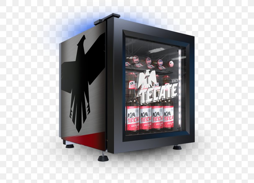 Tecate Beer Refrigerator Minibar Refrigeration, PNG, 631x591px, Tecate, Beer, Cooler, Display Advertising, Display Device Download Free