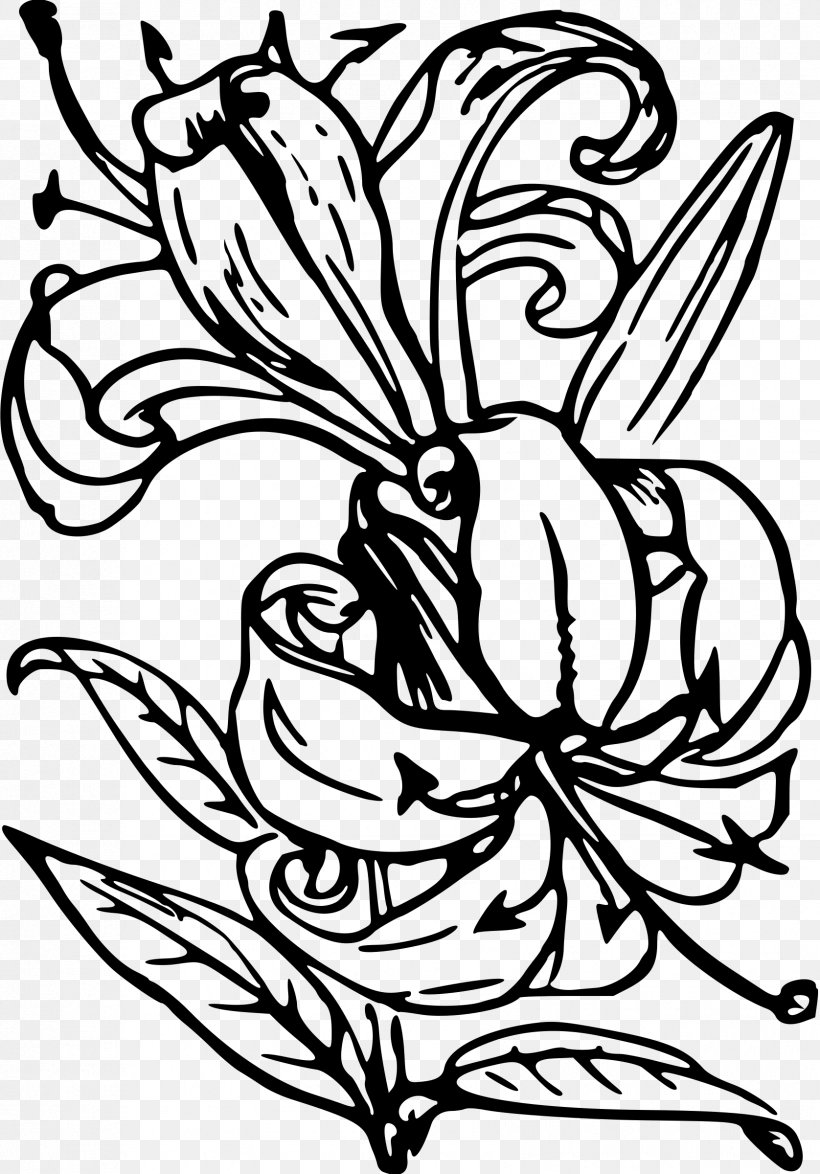 Floral Design Flower Clip Art, PNG, 1676x2400px, Floral Design, Art, Artwork, Black And White, Fictional Character Download Free