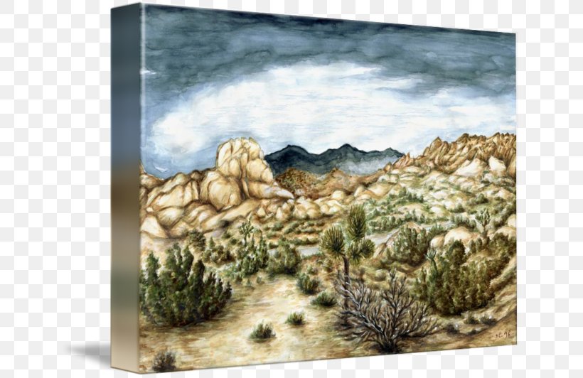 Painting Joshua Tree Picture Frames Canvas, PNG, 650x532px, Painting, Artwork, Canvas, Grass, Joshua Tree Download Free