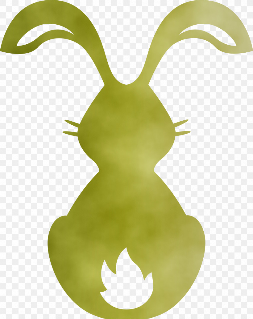Green Plant, PNG, 2374x3000px, Cute Bunny, Easter Day, Green, Paint, Plant Download Free