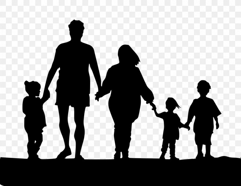 Holding Hands Family Silhouette Clip Art, PNG, 1000x776px, Holding ...
