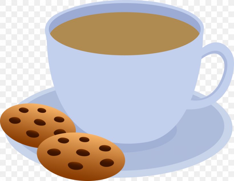 Tea Coffee Cupcake Chocolate Chip Cookie Clip Art, PNG, 830x642px, Tea, Biscuit, Biscuits, Caffeine, Chocolate Chip Cookie Download Free