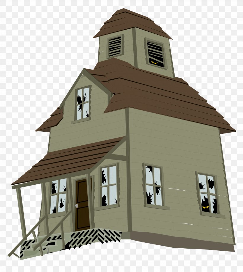 Haunted House Ghost, PNG, 4653x5217px, Building, Elevation, Facade, Halloween, Haunted Attraction Download Free