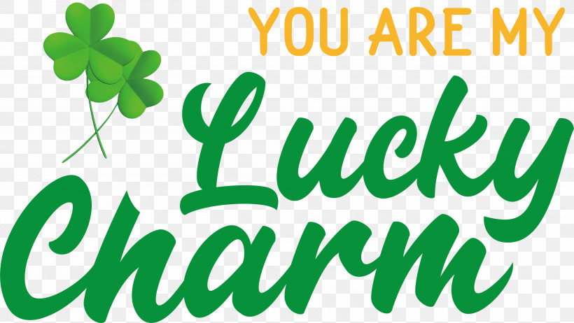 You Are My Lucky Charm St Patricks Day Saint Patrick, PNG, 3000x1692px, St Patricks Day, Green, Leaf, Line, Logo Download Free