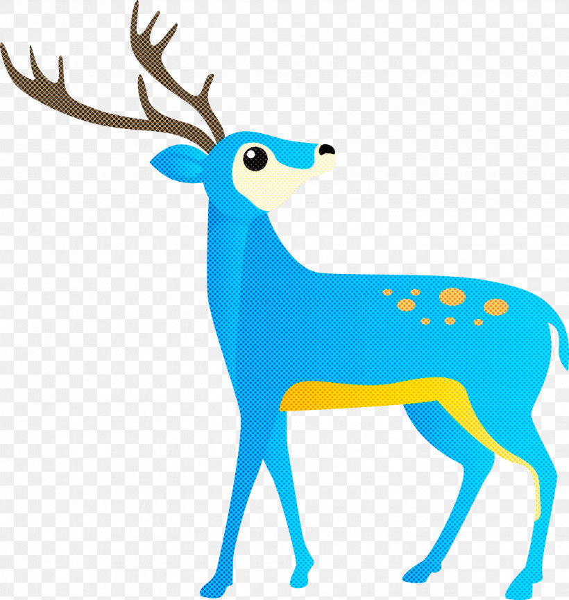 Reindeer, PNG, 2841x3000px, Watercolor Reindeer, Animal Figure, Antler, Deer, Elk Download Free