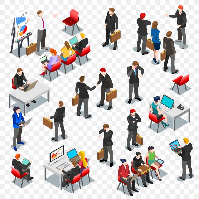 Businessperson Isometric Projection Stock Photography, PNG, 1024x1024px, Businessperson, Business, Business Consultant, Collaboration, Communication Download Free