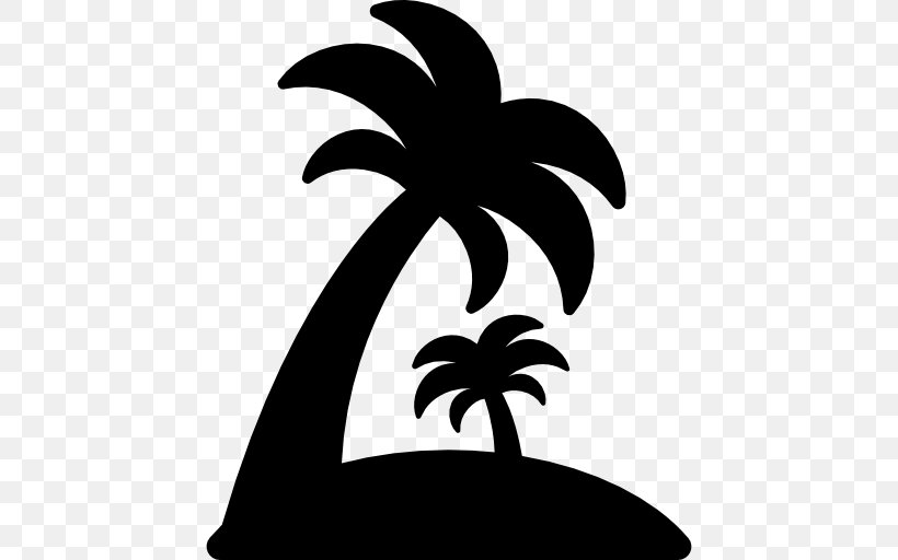 Island Beach, PNG, 512x512px, Icon Design, Beach, Black And White, Branch, Flora Download Free