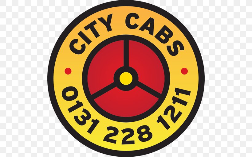 City Cabs (Edinburgh) Ltd Taxi Logo Clip Art Symbol, PNG, 512x512px, Taxi, Area, Clock, Edinburgh, Logo Download Free