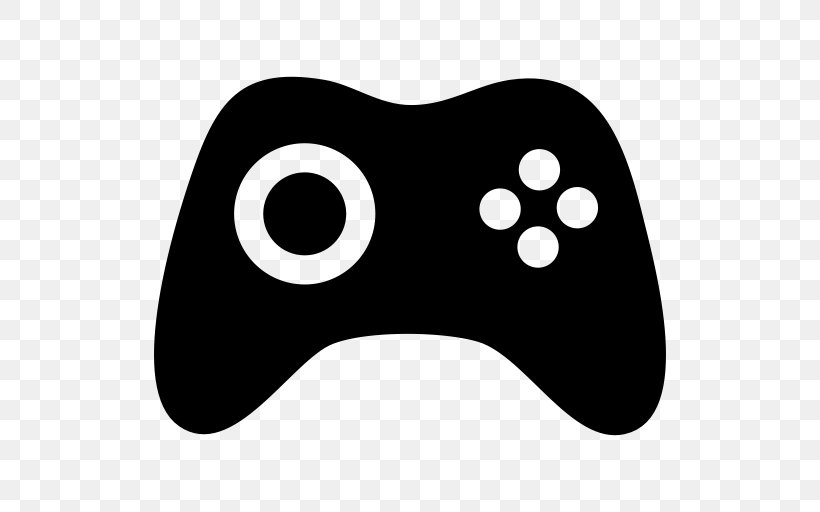 Game Controllers Joystick Video Game, PNG, 512x512px, Game Controllers, All Xbox Accessory, Black, Black And White, Console Game Download Free