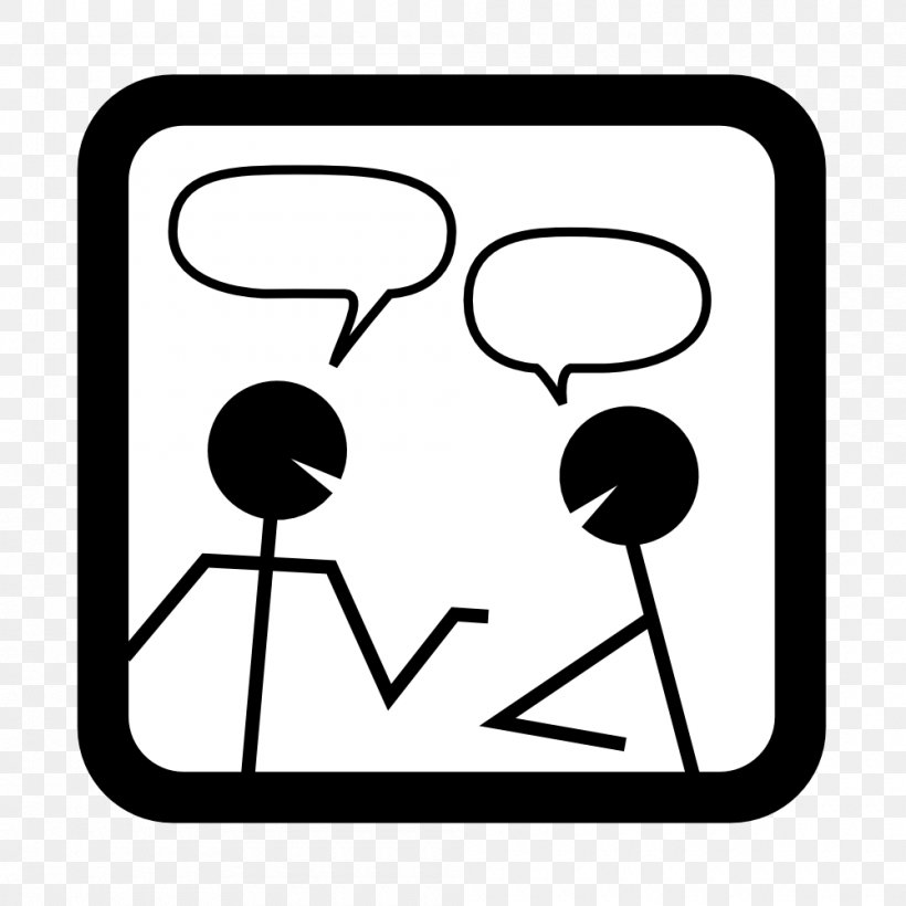 Online Chat Free Content Icon, PNG, 1000x1000px, Online Chat, Area, Black And White, Chat Room, Communication Download Free