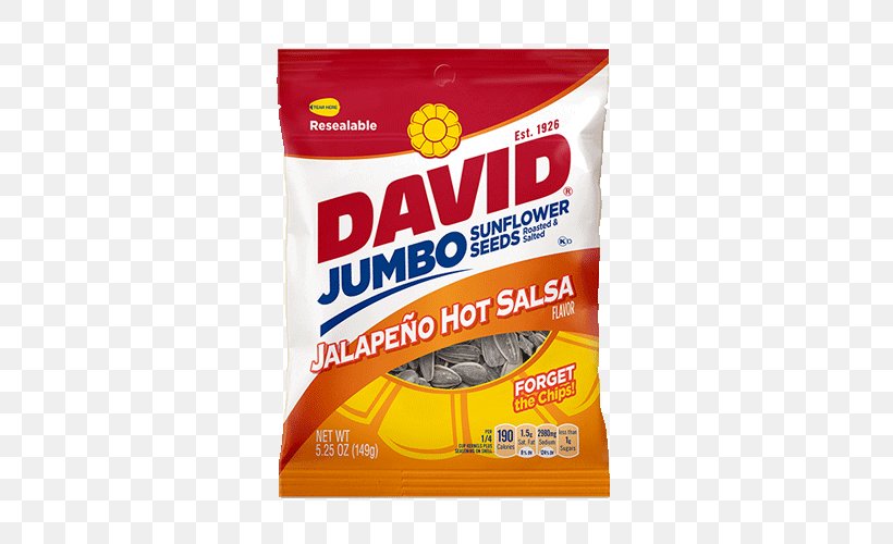 Salsa David Sunflower Seeds Nachos Jalapeño, PNG, 500x500px, Salsa, Brand, Chili Pepper, David Sunflower Seeds, Flavor Download Free