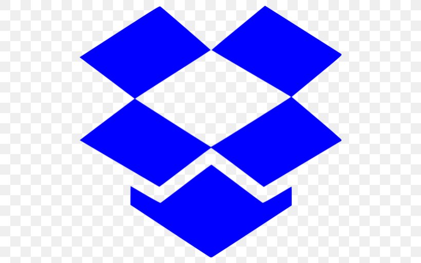 Dropbox, PNG, 512x512px, Dropbox, Area, Blue, Brand, Dropbox Paper Download Free