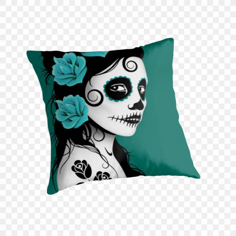 La Calavera Catrina Day Of The Dead Death Chicano, PNG, 875x875px, Calavera, Chicano, Chicano Art Movement, Cushion, Day Of The Dead Download Free