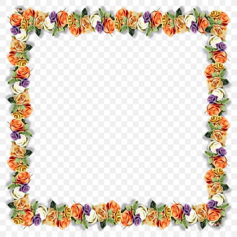 Watercolor Flowers Frame, PNG, 1280x1280px, Watercolor, Cut Flowers, Floral Design, Flower, Interior Design Download Free