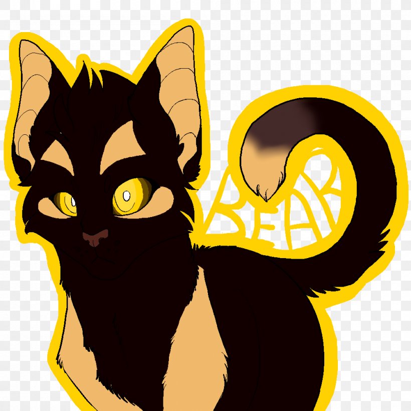Black Cat Kitten Whiskers, PNG, 1000x1000px, Cat, Black Cat, Carnivora, Carnivoran, Cartoon Download Free