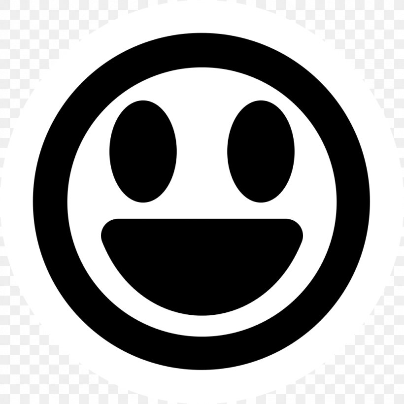 Emoticon Smiley Facial Expression Happiness, PNG, 1024x1024px, Emoticon, Black And White, Facial Expression, Happiness, Smile Download Free