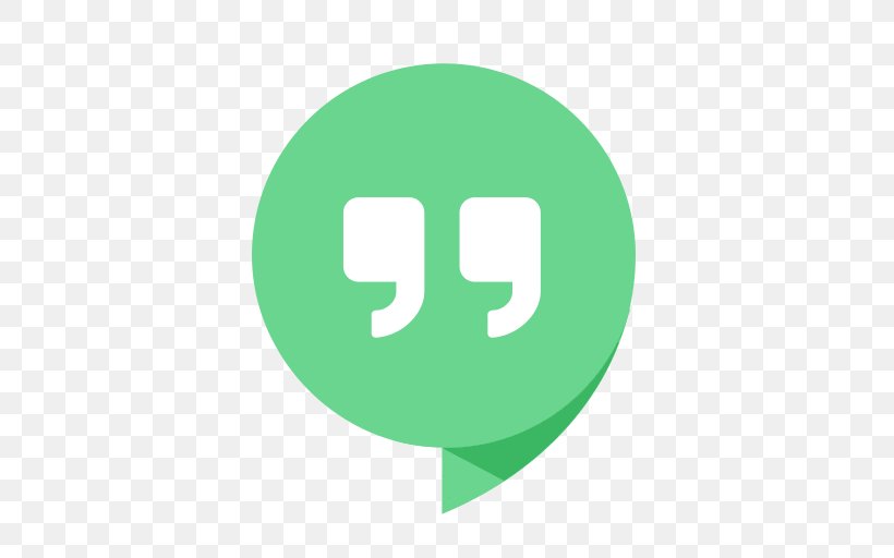 Google Hangouts Messaging Apps Videotelephony, PNG, 512x512px, Google Hangouts, Android, Brand, Google, Green Download Free