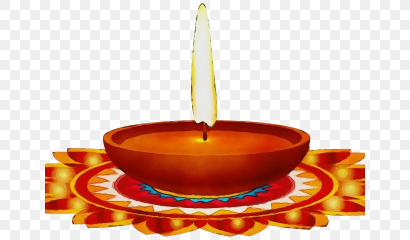 Orange, PNG, 640x480px, Watercolor, Candle, Candle Holder, Diwali, Event Download Free