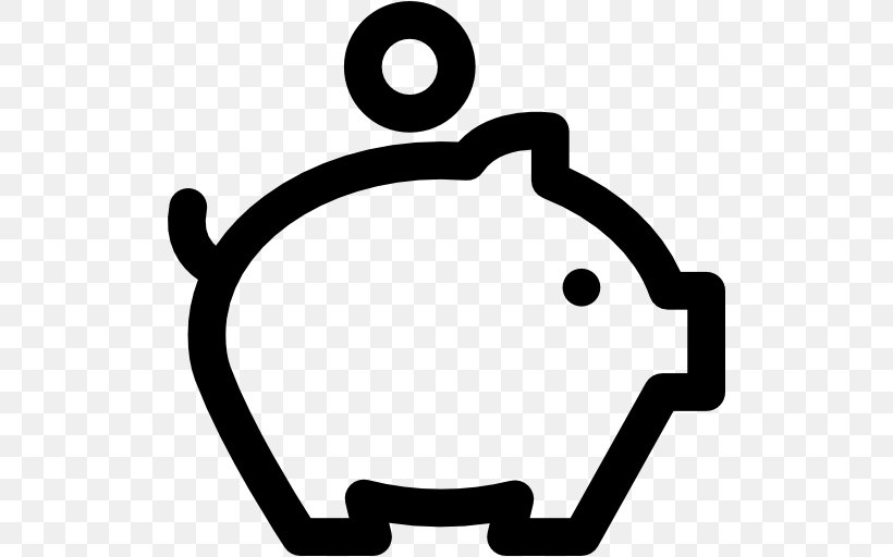 Piggy Bank Free Banking Savings Bank, PNG, 512x512px, Bank, Artwork, Black And White, Business, Cash Download Free