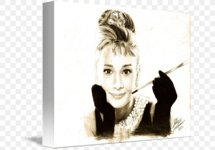 Audrey Hepburn Gallery Wrap Portrait, PNG, 650x573px, Audrey Hepburn, Art, Canvas, Eyebrow, Gallery Wrap Download Free