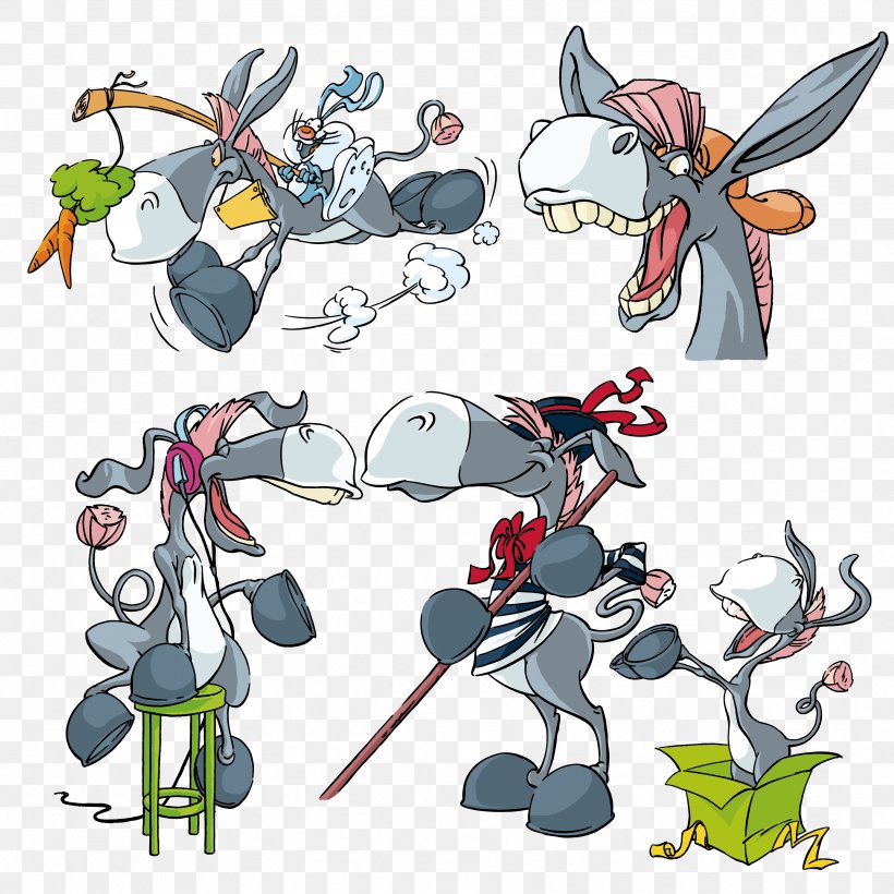 Donkey Cartoon Humour, PNG, 3333x3333px, Donkey, Animation, Art, Cartoon, Drawing Download Free