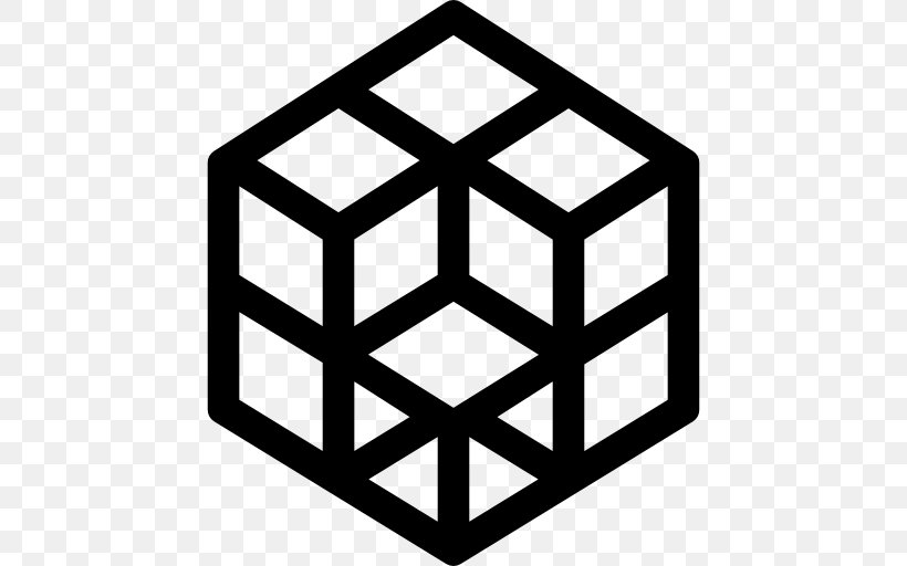 Rubik's Cube Computer Icons Icon Design, PNG, 512x512px, Rubik S Cube, Area, Black And White, Brand, Cube Download Free