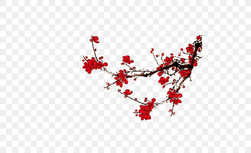 Chinese New Year Greeting & Note Cards Wish, PNG, 500x500px, Chinese New Year, Blossom, Branch, Cherry Blossom, Flower Download Free