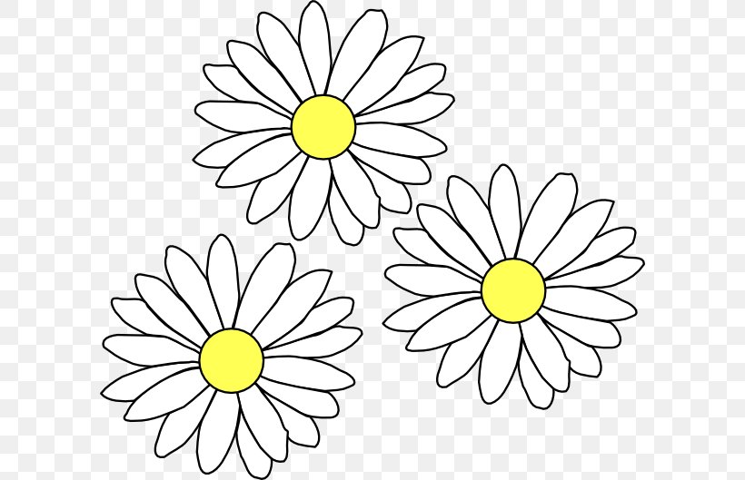 Common Daisy Clip Art, PNG, 600x529px, Common Daisy, Area, Art, Artwork, Black And White Download Free