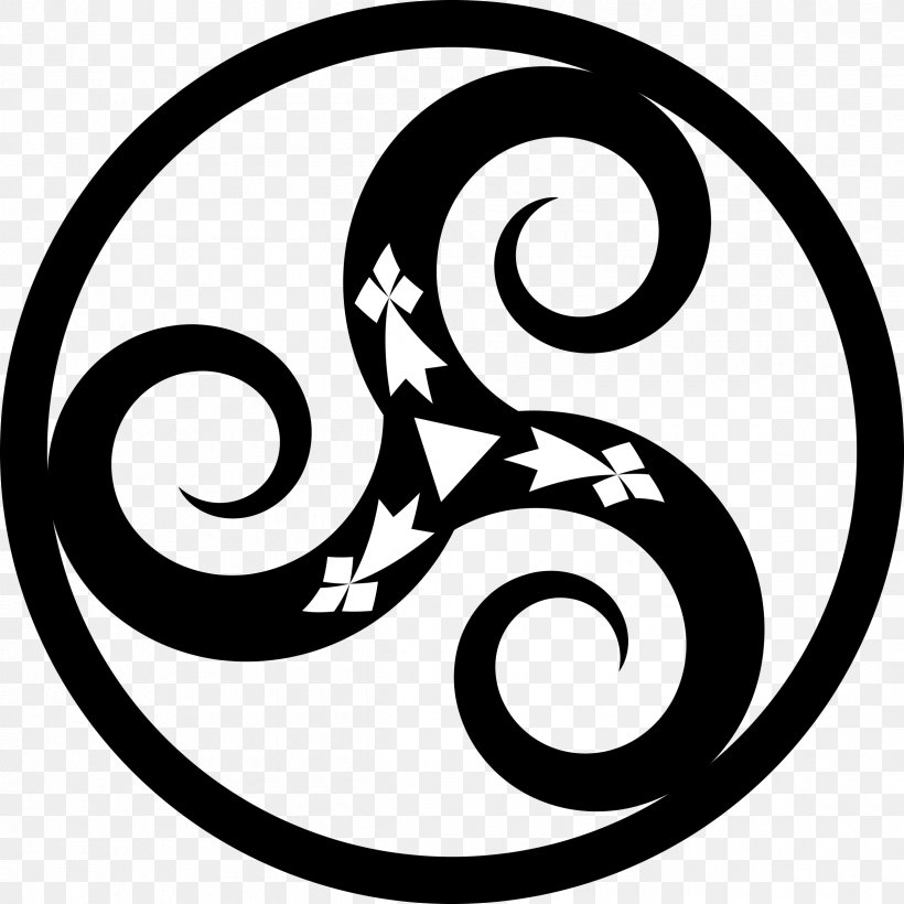 Celtic Knot Triskelion Symbol Brittany Celts, PNG, 2400x2400px, Celtic Knot, Area, Artwork, Black And White, Brittany Download Free