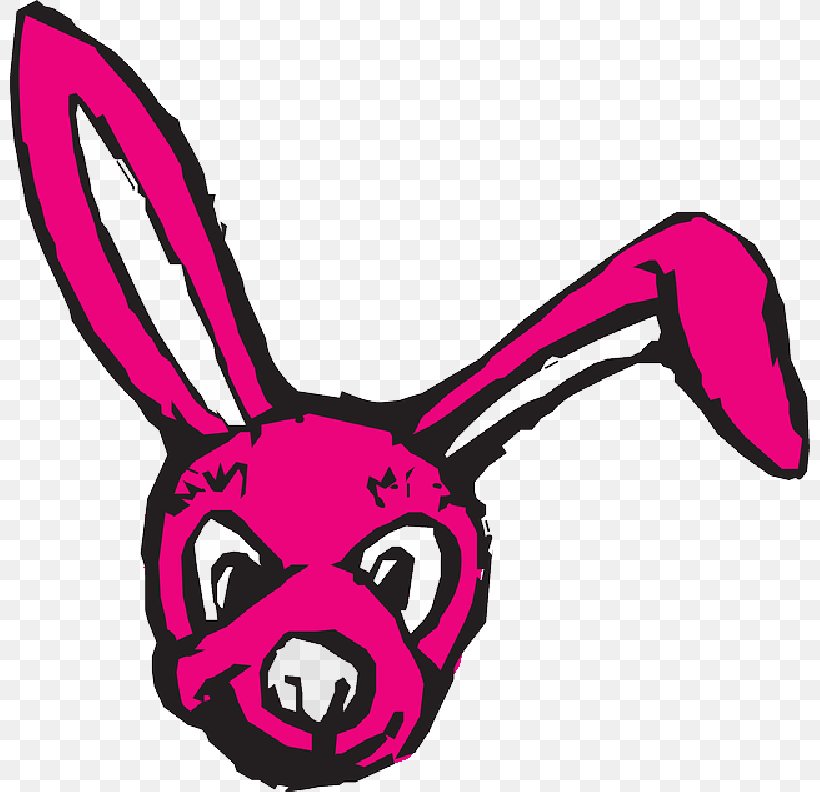 Clip Art Vector Graphics Rabbit Image, PNG, 800x792px, Rabbit, Ear, Magenta, Pink, Public Domain Download Free