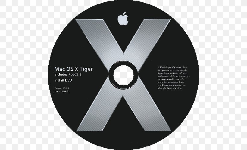 Mac OS X Tiger Apple's Transition To Intel Processors MacOS, PNG, 500x500px, Mac Os X Tiger, Apple, Brand, Compact Disc, Computer Software Download Free