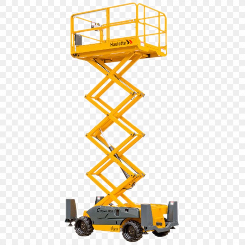 Aerial Work Platform Haulotte Подъёмник Elevator Ножничный подъёмник, PNG, 1000x1000px, Aerial Work Platform, Architectural Engineering, Crane, Elevator, Forklift Download Free