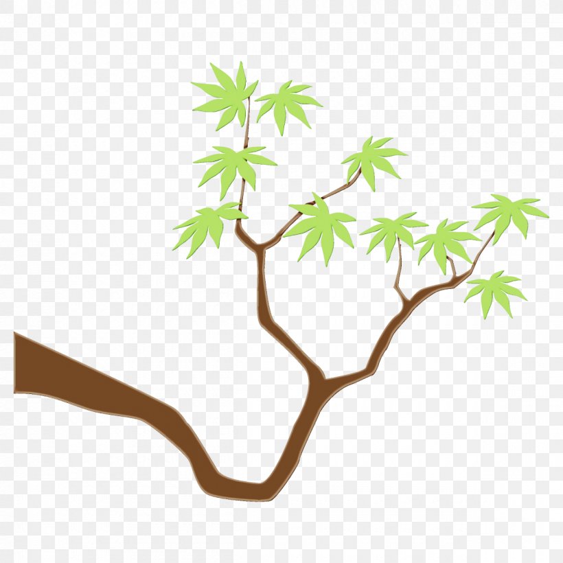 Leaf Tree Plant Branch Plant Stem, PNG, 1200x1200px, Watercolor, Branch, Flower, Leaf, Paint Download Free