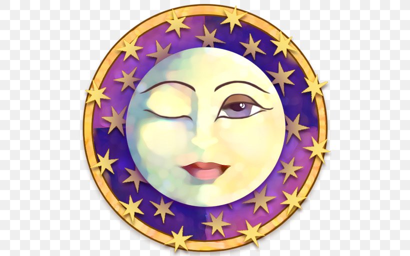 Purple Moon, PNG, 512x512px, Purple, Moon, Smile Download Free