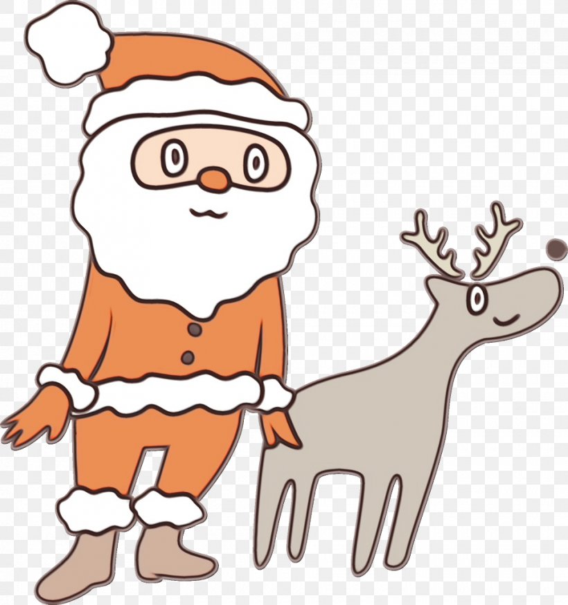 Cartoon Deer Clip Art Finger Pleased, PNG, 960x1024px, Watercolor, Cartoon, Christmas, Deer, Fictional Character Download Free