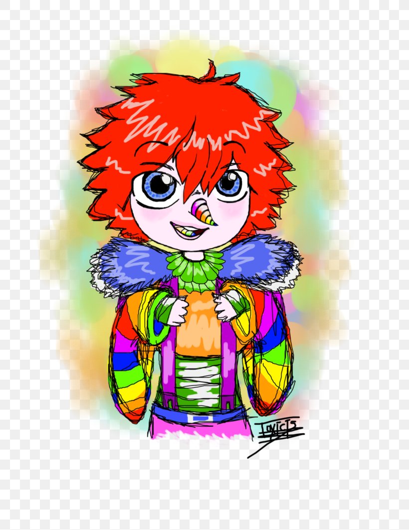 Laughing Jack Creepypasta Color Rainbow DeviantArt, PNG, 752x1061px, Watercolor, Cartoon, Flower, Frame, Heart Download Free