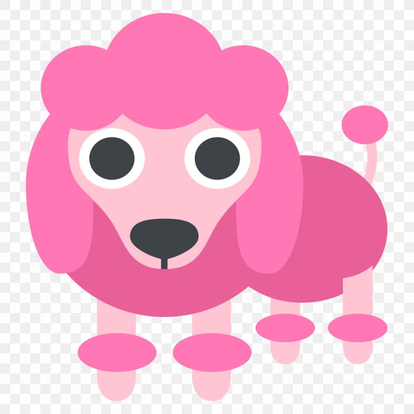 Poodle Emoji Emoticon Symbol Clip Art, PNG, 1024x1024px, Watercolor, Cartoon, Flower, Frame, Heart Download Free