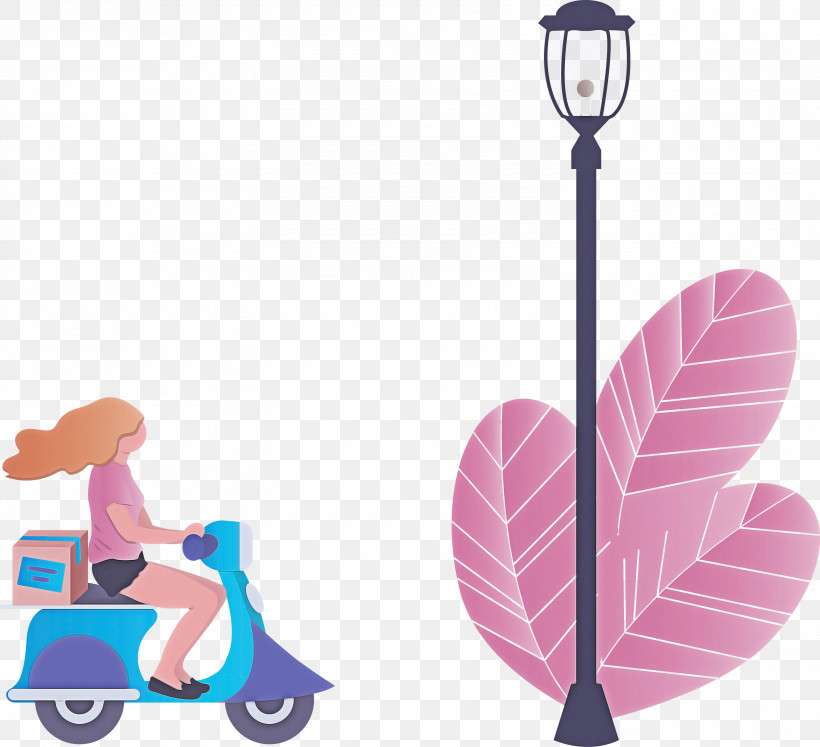 Street Light Motorcycle Delivery, PNG, 3000x2736px, Street Light, Delivery, Girl, Kick Scooter, Motorcycle Download Free
