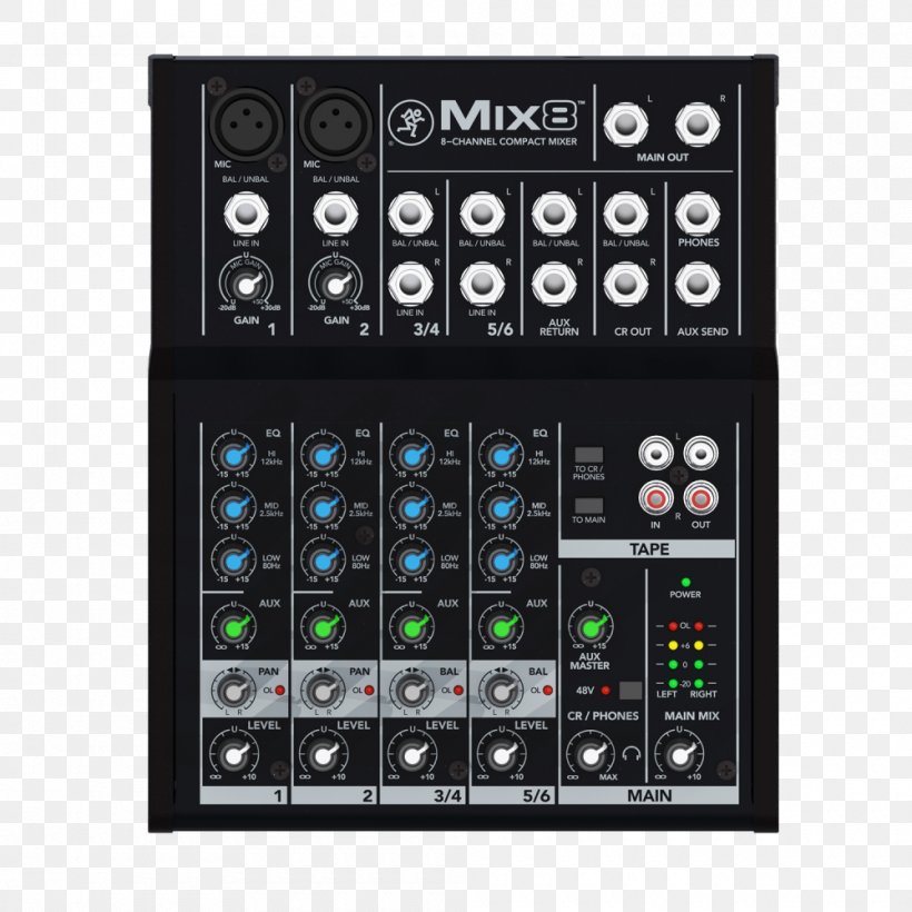 Microphone Mackie Audio Mixers Digital Mixing Console, PNG, 1000x1000px, Microphone, Audio, Audio Equipment, Audio Mixers, Audio Mixing Download Free