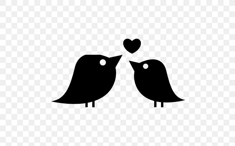 Lovebird Heart, PNG, 512x512px, Lovebird, Artwork, Beak, Bird, Black And White Download Free