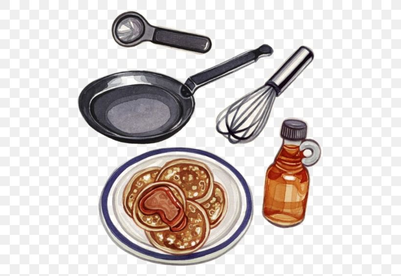 Pancake Waffle Frying Pan Illustration, PNG, 564x564px, Pancake, Cookware And Bakeware, Egg, Food, Frying Pan Download Free