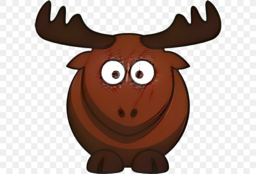 Reindeer Cartoon, PNG, 598x559px, Moose, Animation, Antler, Brown, Cartoon Download Free