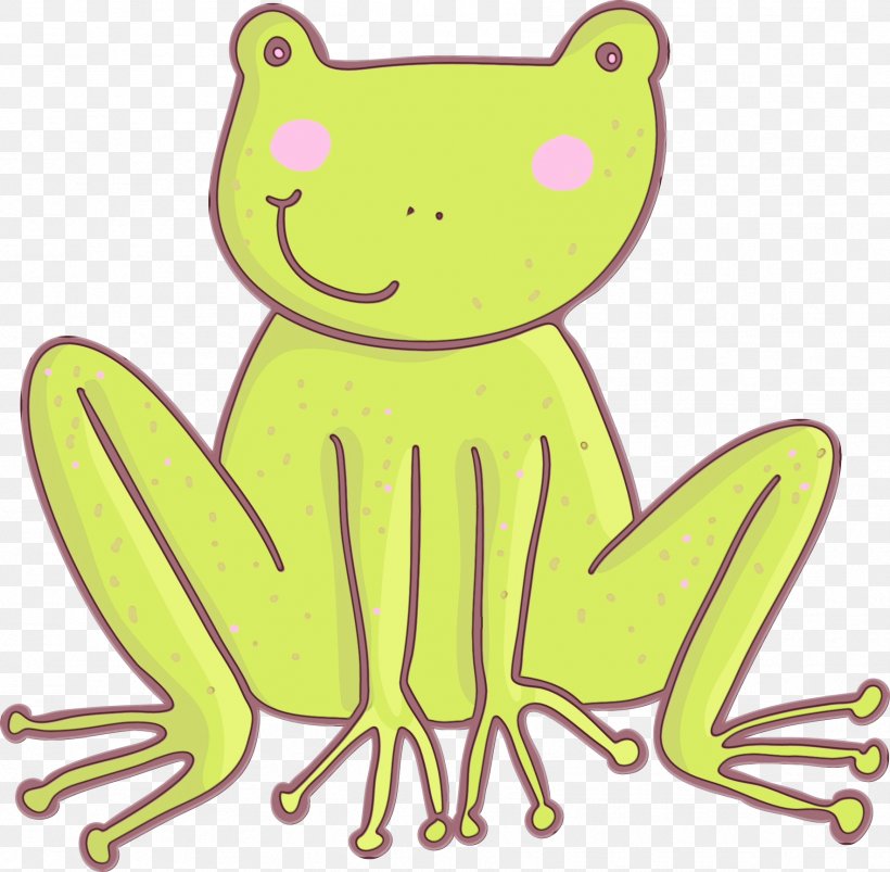 Cartoon Tree Frog Yellow Shrub Frog Hyla, PNG, 1768x1732px, Watercolor, Cartoon, Hyla, Line Art, Paint Download Free