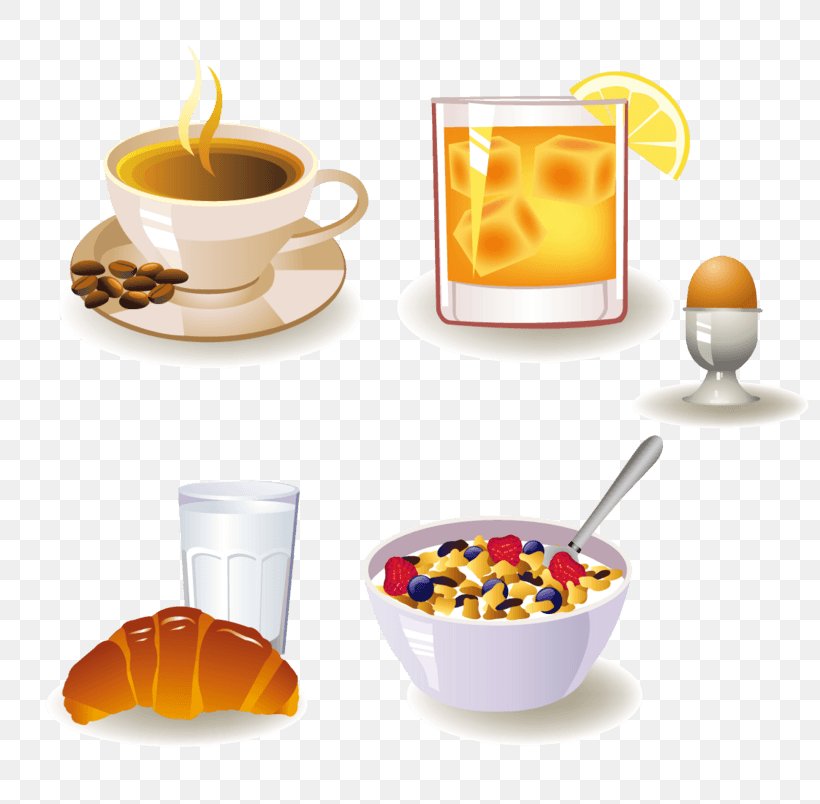 Coffee Cafe Tea Vector Graphics Food, PNG, 804x804px, Coffee, Breakfast, Breakfast Cereal, Cafe, Coffee Bean Download Free