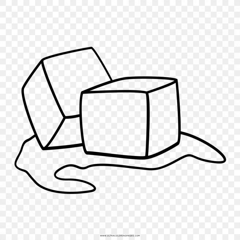 Ice Cube Drawing Coloring Book, PNG, 1000x1000px, Ice Cube, Area, Artwork, Black And White, Coloring Book Download Free