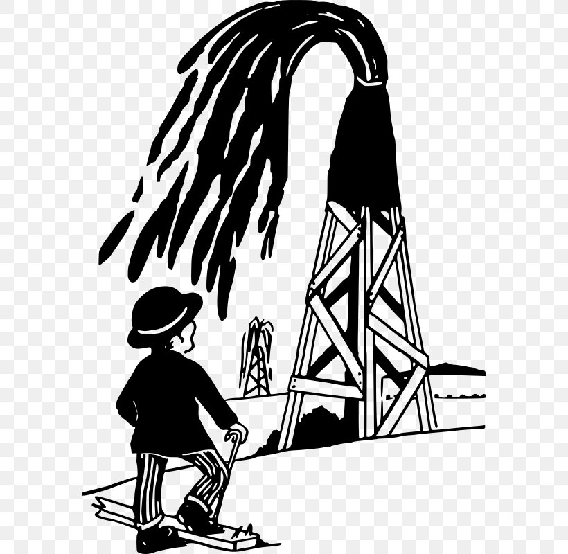 Oil Well Water Well Oil Platform Clip Art, PNG, 584x800px, Oil Well, Art, Artwork, Black, Black And White Download Free