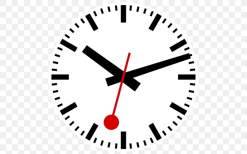 Rail Transport Swiss Railway Clock Mondaine Watch Ltd. Swiss Federal Railways, PNG, 512x512px, Rail Transport, Apple, Area, Clock, Hans Hilfiker Download Free